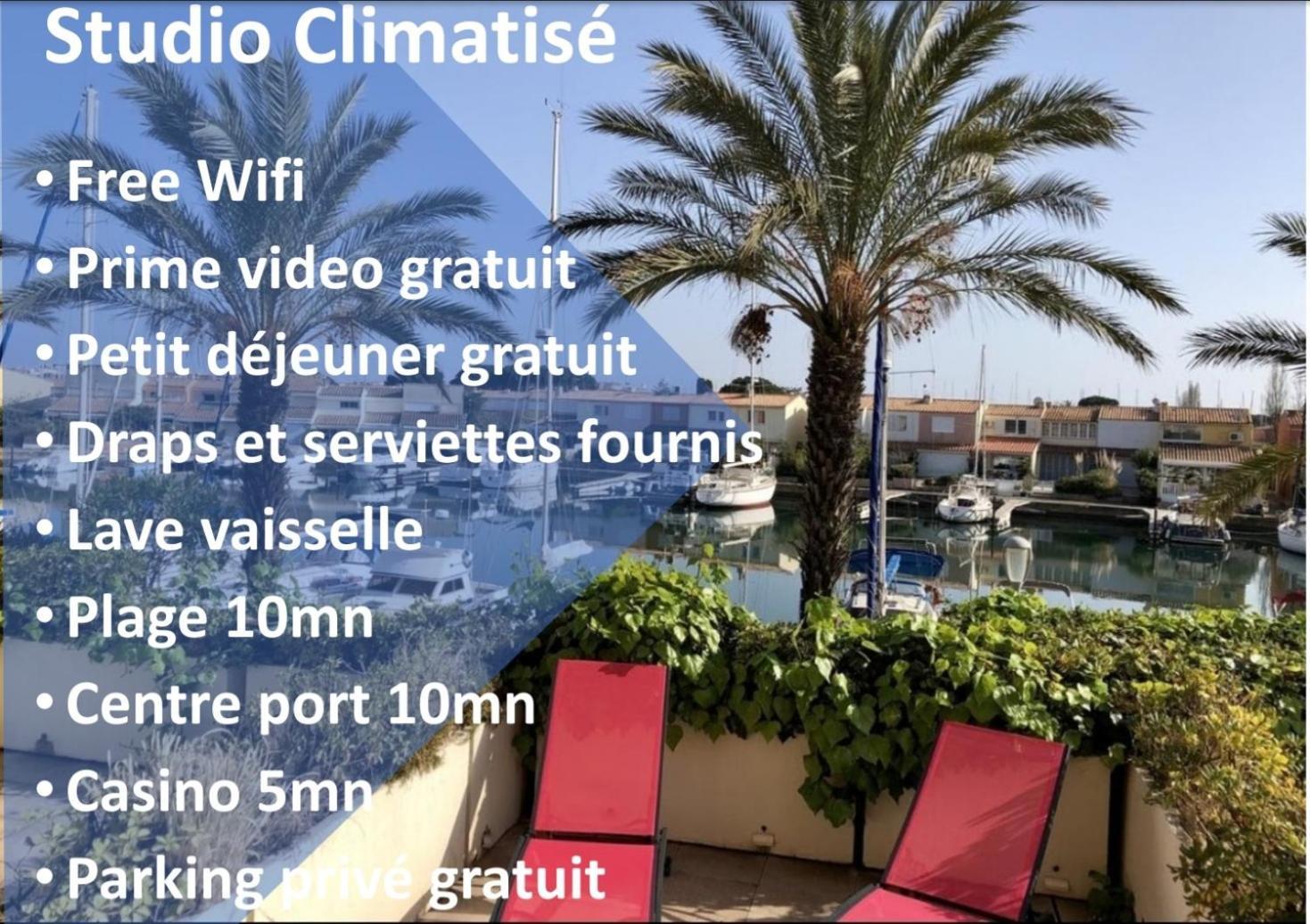 Cap Capistol Studio Avec Terrasse, Vue Port Агд Екстер'єр фото